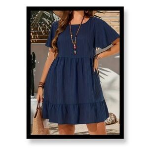 (New in package)Navy Blue Flowy Dress